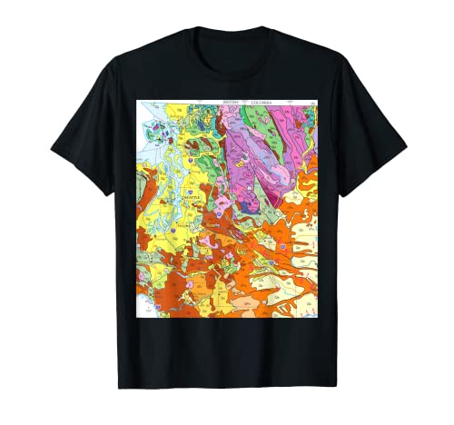 Mapa geológico - Estado de Washington Camiseta