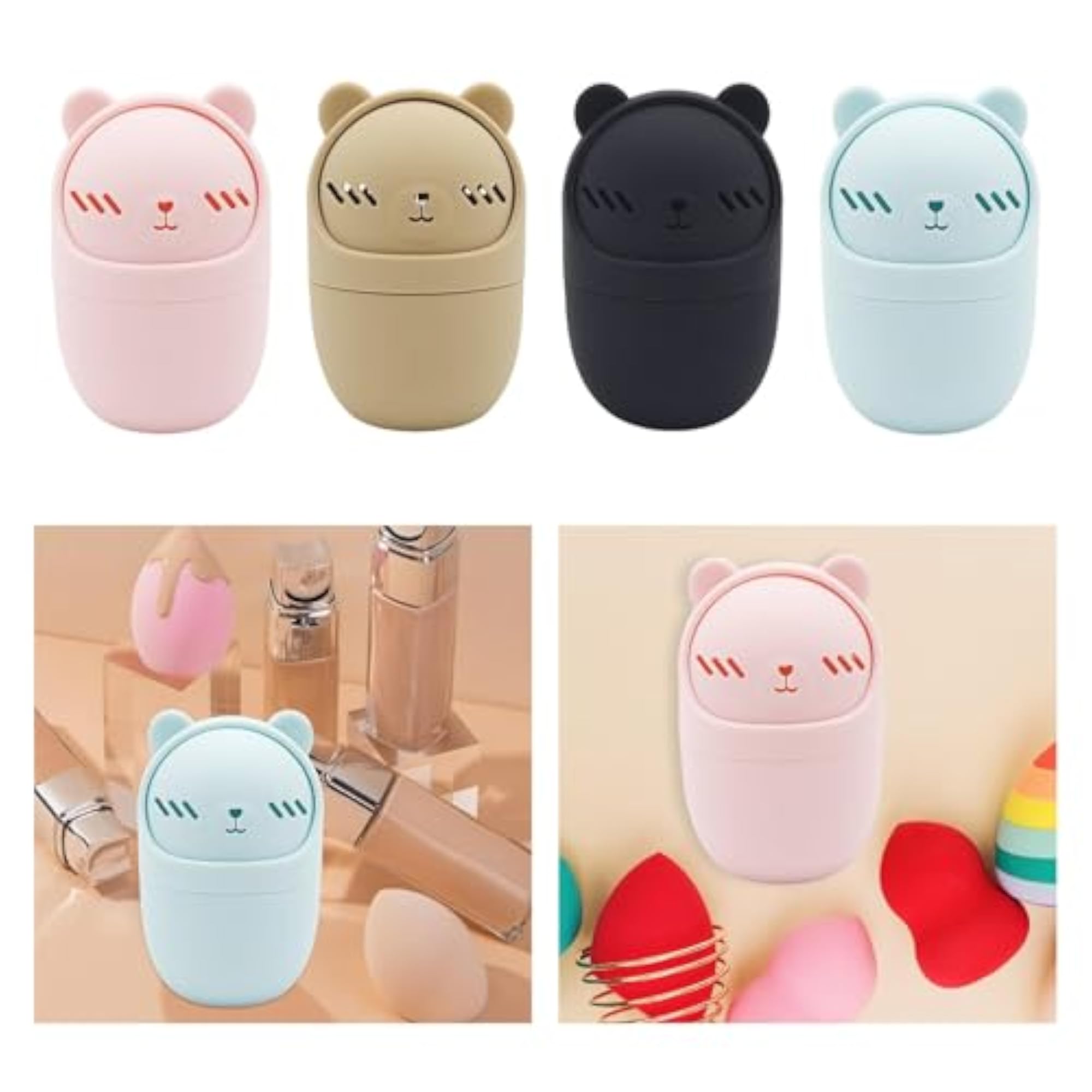 4x Silicone Makeup Sponge Holder, Pink
