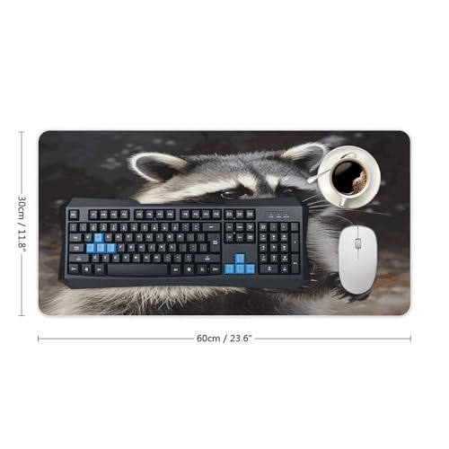 Raccoon Desk Pad Large Office Desk Mat Waterproof Writing Mouse Pad miniatura 2