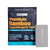 Extra Large Bamboo Tape (30 Count) - Premium Silk, Strong Adhesive, Breathable, Pain Free Removal, Latex Free, Gentle on Skin