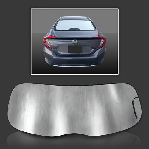 GalaxyAutoShield Custom Fit Rear Tailgate Window Sunshade for 2016 2017 2018 2019 2020 2021 Honda Civic Sedan, Accessories UV Reflector Privacy Insulated Protection (Made in USA)