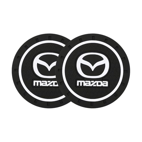 2 Pièces Tapis de Porte-Gobelet Compatible avec Mazda Will 2025 -, Tapis Insert Silicone Accessoires Intérieurs Antidérapants Protection