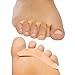 ZenToes Hammer Toe Straightener Crest with No Loop Gel Spacer Splint and Crutch for Hammertoes, Overlapping and Mallet Toes, 5 Toe Separator (Beige)