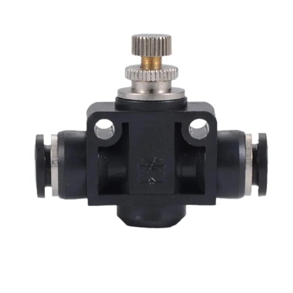 zorfar SA Series Push in Air Flow Control Throttle Valve, Manual Speed Regulator for 4-12mm OD Pneumatic Tubing 1PCS(SA Black,12mm OD Tube)