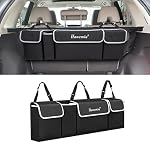 Collapsible 4-Pocket Car Trunk Organizer, Black