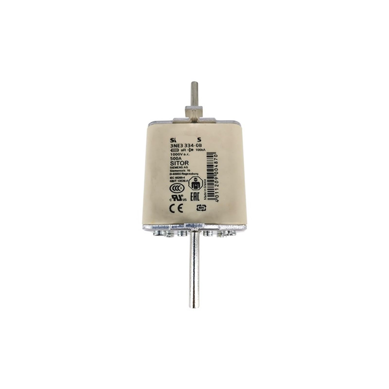 Fusible 3NE3334-0B de limitation de courant haute tension rapide pour composant électronique