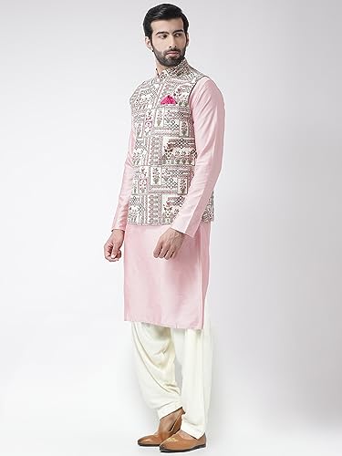 Men's Kurta Jacket Set - Indian Ethnic Kurta Pyjama with Nehru Jacket Set for Weddings & Festive Occasions2