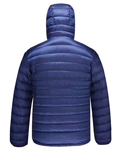 Image of Lesmart Men Down Jacket Puffer Winter Jacket with Hooded Packable Lightweight Windproof Insulated Warm Coat