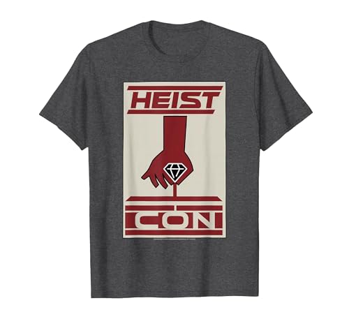 Image of Rick and Morty Heist Con Logo T-Shirt, Men, Dark Heather Grey, Large