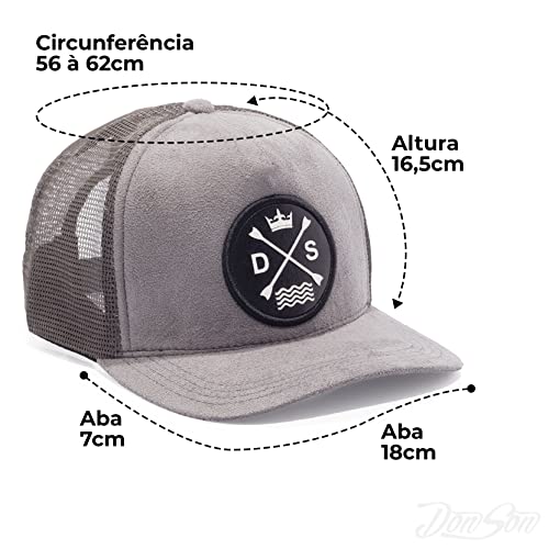 Boné Trucker Brasão Donson Cinza Original