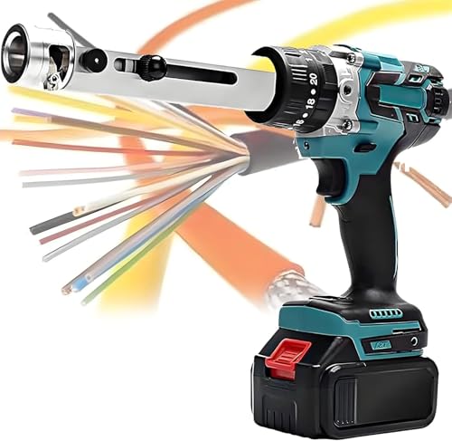 Image of Rechargeable Wire Stripper 2-Speed Adjustable Cable, 2x18V 4.0Ah Battery Stripping Machine, For Fast And Safe 300mm²(300mm²)