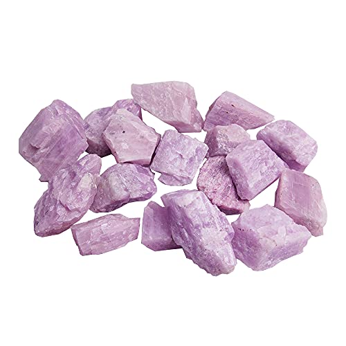 Acxico 200g Natural Kunzite Gemstone Rough Stone Crystal Spodumene Mineral Healing