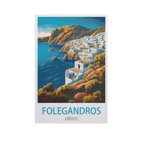 Kit peinture diamant 5D Folegandros Grèce 50x60 cm loisir créatif