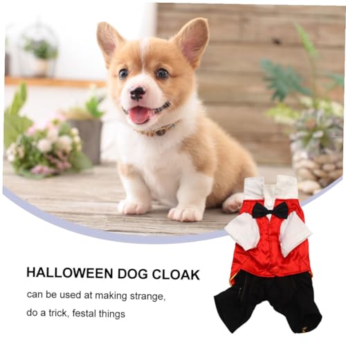 Disfraz de vampiro para perro POPETPOP rojo talla L miniatura 3