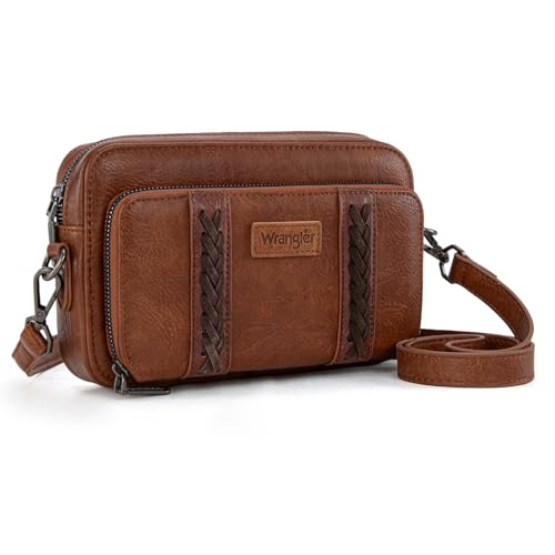Wrangler Crossbody Bag for Women Shoulder Purse Small Multi Pocket Crossover Bag with Adjustable Strap3