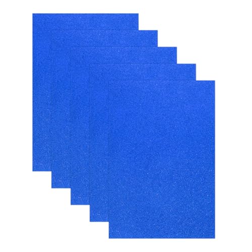 QUARKZMAN 5 Hojas De Espuma EVA Brillante Azul Oscuro 8 Pulgadas X 12 Pulgadas Hojas De Espuma EVA Para Manualidades Proyectos De Arte Decoración De Fiestas Tarjetas DIY Álbum De Recortes