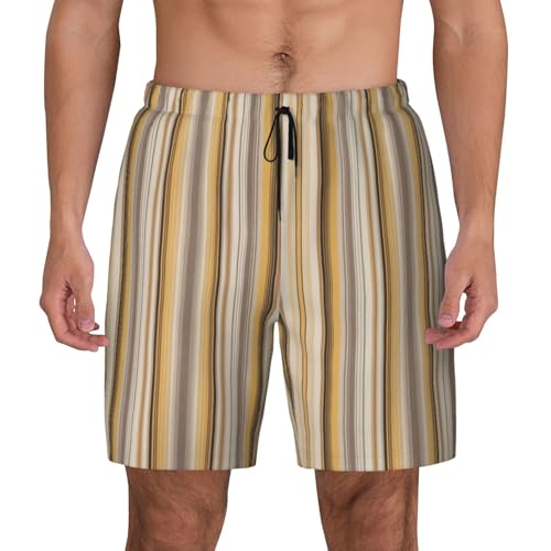 Maillot de bain homme jaune doublé compression confortable