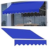 Tejido de Repuesto para Toldo de Patio (Sin Estructura), Toldo Impermeable para Sombra, Lona para Toldo de Patio Exterior(Bleu,13x5ft(400x150cm))