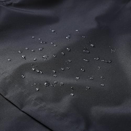 Image of MGEOY Boys Girls Rain Jacket Lightweight Waterproof Hooded Fleece Lined Raincoat Windbreakers for Kids