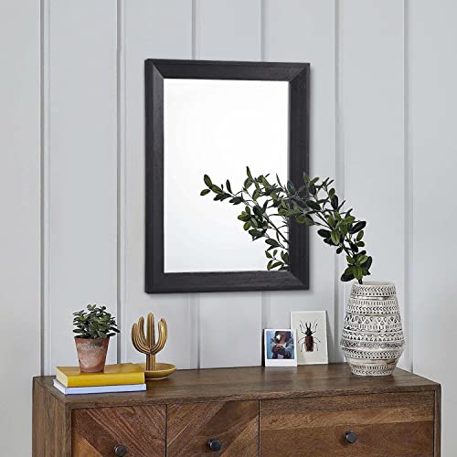 Aazzkang Wall Mirror Black Rectangle Mirrors For Wall With Wood Framed Decorative Hanging Mirror For Bedroom Bathroom Living Room Farmhouse thumb #2