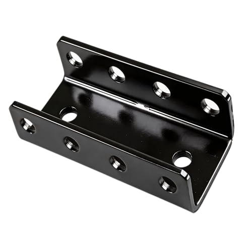 NBJINGYI 3-Position Adjustable Trailer Coupler Channel Bracket, 3" Inner Width with 2" Hole Spacing, Heavy Duty E-Coated Steel Mounting Sleeve for RV, Boat and Utility Trailers