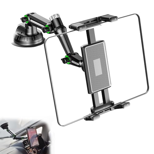 Noaya Car Tablet Holder - 360° Rotating Adjustable Tablet Holder for Cars, Tablet Car Holder for Dashboard Windshield, Tablet Cars Mount Suitable for Ipad Iphone Samsung 5-13 Phone Tablets