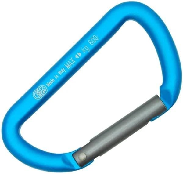 Kong Mini D Aluminum Carabiner, Premium Straight Gate Accessory Clip for Keys, Backpacks, and Outdoor Gear, Lightweight 6kN Load Capacity Utility Hook, Durable Everyday Carry Carabiner Made in Italy