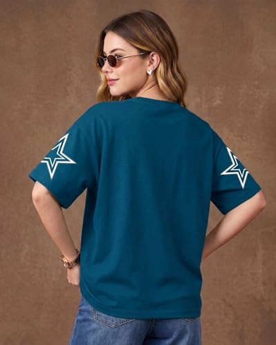 Image of AUSK Oversized T-Shirts || Printed Half Sleeve Tshirt for Womens