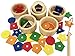 Dailyfunn Montessori Toy Wooden Sorting Cup&Fishing Game 2-in-1 Colors Shapes Sorting Matching Learning Toys for Toddlers 1-3 Year Old