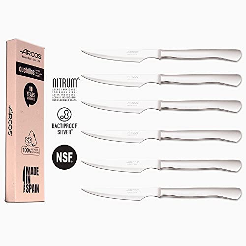 Miniatura 6 de Arcos Juego Cuchillos Carne 6 Piezas Cuchillos Carne Cuchillo Chuleteros Cubiertos Acero Inoxidable Hoja 110 Mm Mango Monobloque Aptos Lavavajillas Caja Envase Ecológico