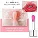 Plumping Lip Oil, Hydrating Lip Gloss Tinted Lip Balm Lip Care Transparent Toot Lip Oil, Long Lasting Nourishing Lip Glow Oil Non-sticky Big Brush Shine Moisturizing Primer Lip Tint (015# Cherry)
