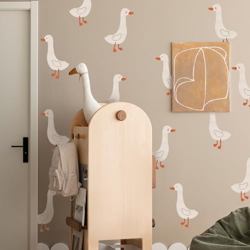 Vinilos decorativos de vinilo para pared en forma de gansos adorables miniatura 6