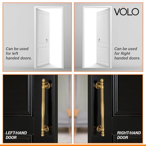 Image of VOLO Main Door Pull Push Handle | Door Handle for Home Office | Interior Exterior Door Hardware Pull Handle | (Pack of 1 Piece, Antique Brass, 12 Inch (300MM))