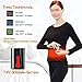 Rock88 Heated Underwear Women Electric Rechargeable Battery Heated Thermal Base Layer 11 Heating Zones Men Cotton Warm Ski Wear,Black,L(Bust:88cm)