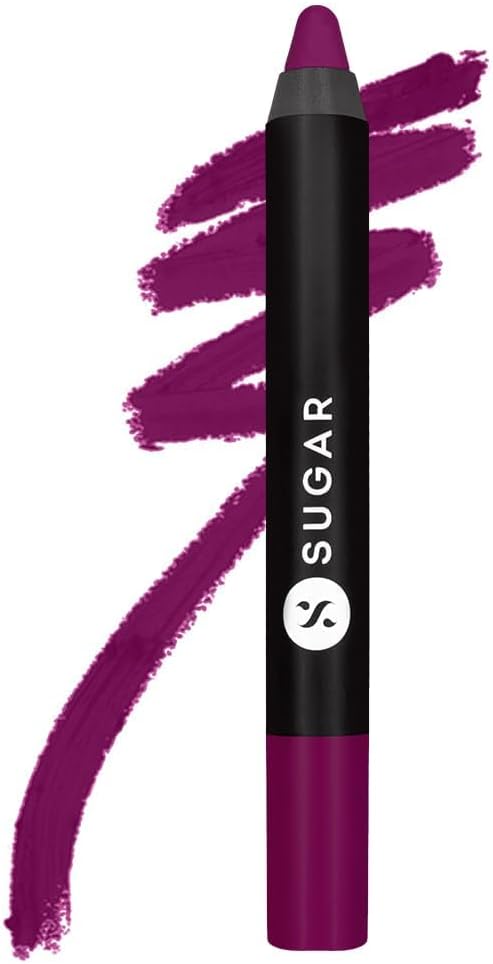 SUGAR Cosmetics Matte As Hell Crayon Lipstick | Lasts upto 8hrs | 2.5gm - 12 Baby Houseman