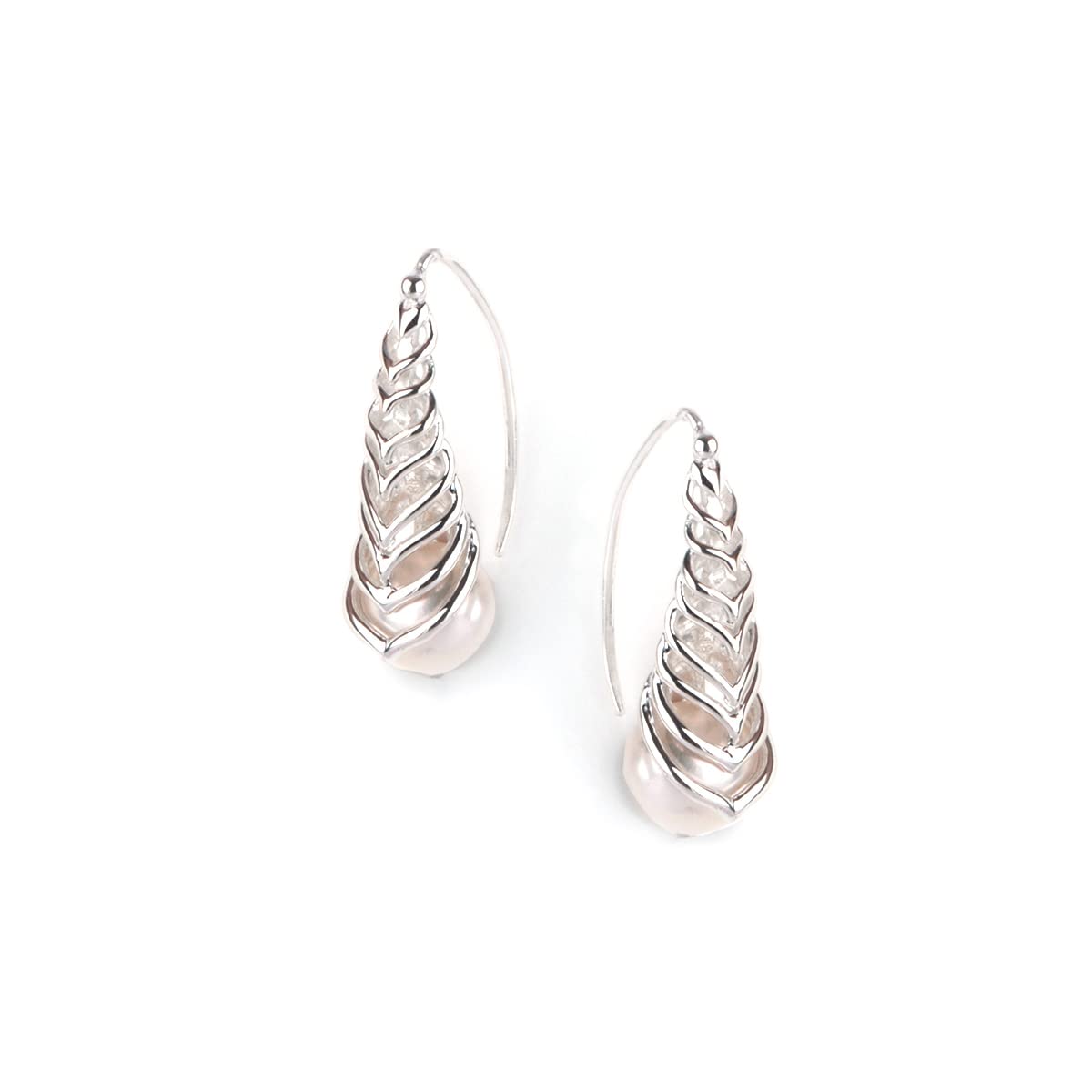 Shaya By Caratlane Swirl With Pearls Earrings In 925 Silver For Women (B09Z8BNH4C) Amazon Price History, Amazon Price Tracker