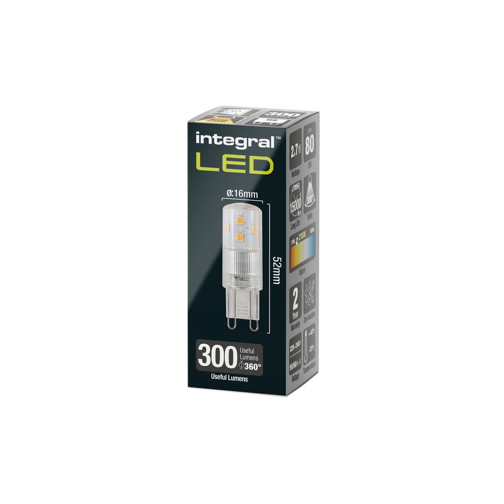 Integral LED G9 Bulb 300LM 2.7W Dimmable 300 Beam Angle Clear - 2700K Warm White (4) - Image 3