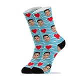 Talla única: estos calcetines unisex personalizados son adecuados para hombres y mujeres. Puedes personalizar calcetines de pareja con tu amante. Pueden ser el artículo de moda para combinar con tu look.