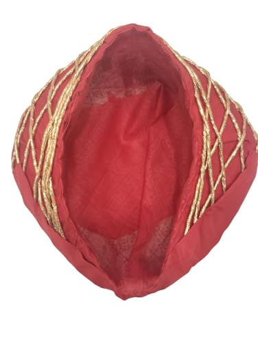 Image of BookMyCostume Traditional Indian Turban, Safa & Pagdi Collection - Ethnic Royal Headwear, Cultural Event & Fancy Dress Costumes | Ideal for Barati, Folk Dance & Themed Functions for Boys, Men & Adults