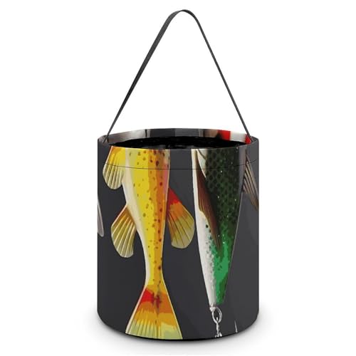 Sac pour Halloween et récolte de bonbons avec motif appât de pêche