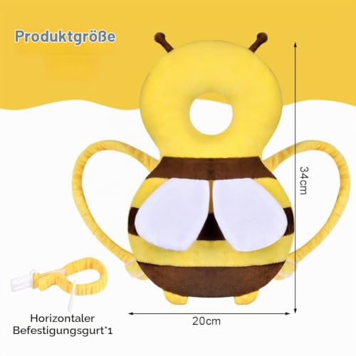 Vicloon Baby Kopfschutz Rucksack, Verstellbare Infant Sicherheit Pads, Atmungsaktive Baby Head Schutzpolster mit Knieschonern für 4-24… – Ansicht 2