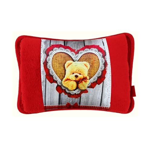 NARCISO Borsa Acqua Calda Elettrica per Ciclo, Mani, Schiena, Riscaldante, Scaldino Elettrico da Letto Scaldaletto Portatile, Boule Acqua Calda Elettrica, Sicura, Riscalda Velocemente (Teddy)