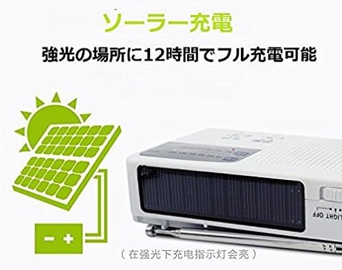 Fsjun 防災ラジオ ポータブルラジオ radio FM&AM対応 500MaH大容量バッテリーワイドFM対応 スマートフォンに充電可能