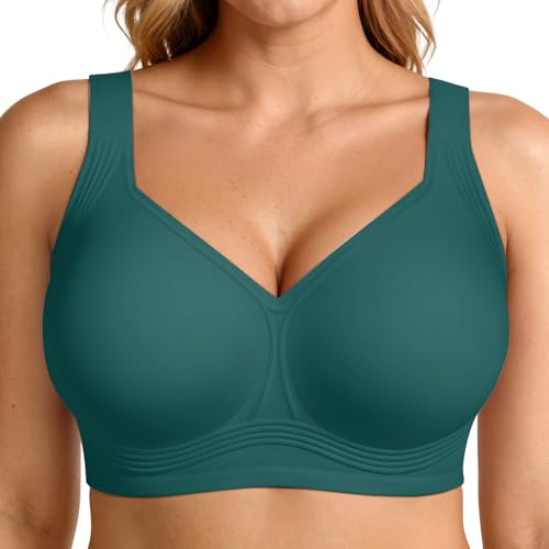 Image of LetsJoli Bras for Women Supportive Wireless Push Up Bra Full Coverage No Underwire Seamless Plus Size for Older Women