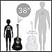 Ashthorpe 38-inch Beginner Acoustic Guitar Package (Black), Basic Starter Kit w/Gig Bag, Strings, Strap, Tuner, Pitch Pipe, Picks