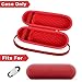 Casmilee Speaker Case for Beats Pill Bluetooth Speaker and Portable Wireless Charger, for Beats Pill Accessories Storage Bag, with Shoulder Strap for Outdoor Traveller - Case Only (Red)