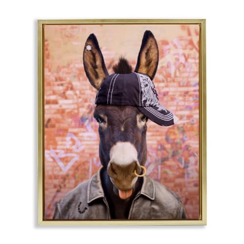 Donkey Street Graffiti Animal, 16 x 20 Inch Canvas in Floater Frame