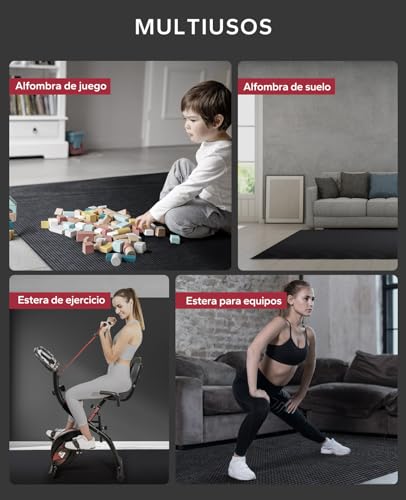 HAPBEAR Esterilla Yoga Grande, 183×116cm /198×137cm×6mm, Con Correas de Velcro y Bolsa de Transporte, Antideslizante Colchoneta Deporte Fitness, Yoga Mat en Casa para Mujeres y Hombres - Imagen 6