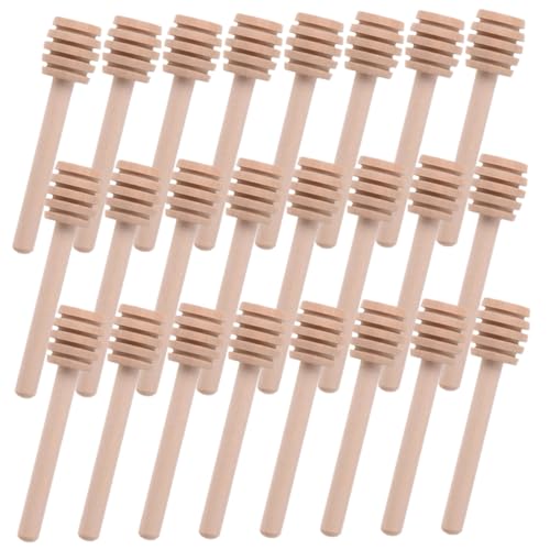 Garneck 40pcs Honey Mixing Rods Jam Honey Mixing Sticks Portable Honey Stir Stick Honey Stirring Rods Honey Dipper Rods Honey Dipper Sticks Glass Honey Dipper Honey Spoons Wooden re-usable