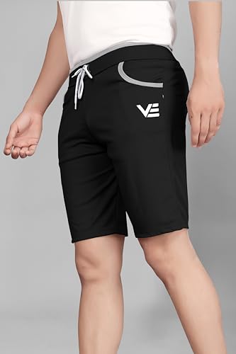 Image of Men's Sports Shorts with Drawstring, Athletic Casual Bermuda Shorts in Multicolor, Zippered Pockets